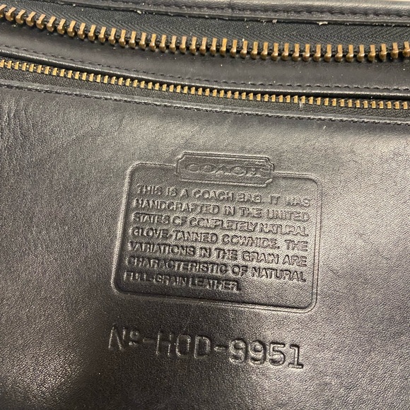 Vintage COACH Leather and Brass Flap Top Shoulder Bag - Picture 11 of 13